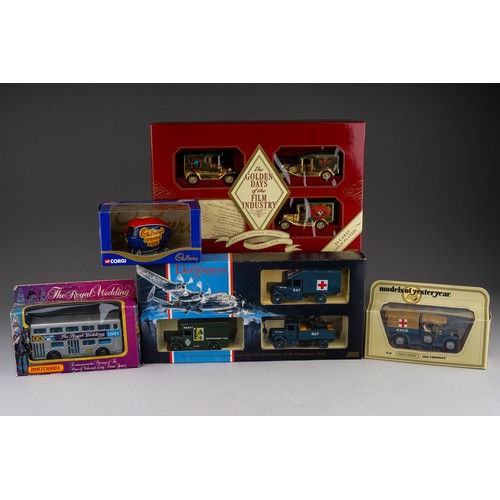 594 - A small collection of boxed Corgi, Matchbox and Lledo diecast toys, comprising a Lledo The Golden Da... 