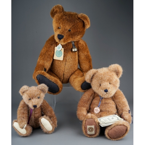 596 - Three Modern Boyd Bears to include: Theodore 100th Anniversary Collector's Edition with medal and di... 