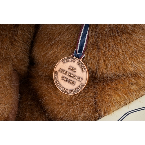 596 - Three Modern Boyd Bears to include: Theodore 100th Anniversary Collector's Edition with medal and di... 