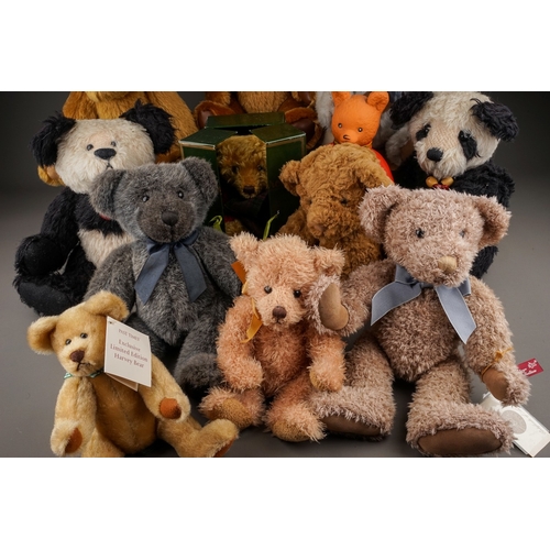 598 - Assorted Modern Teddy Bears makers to include Russ, two Gallery panda bears, Oldacre, Past Times, Pr... 