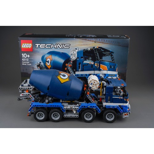 606 - LEGO Technic Concrete Mixer Truck 42112, constructed, with box and instructions, appears complete bu... 