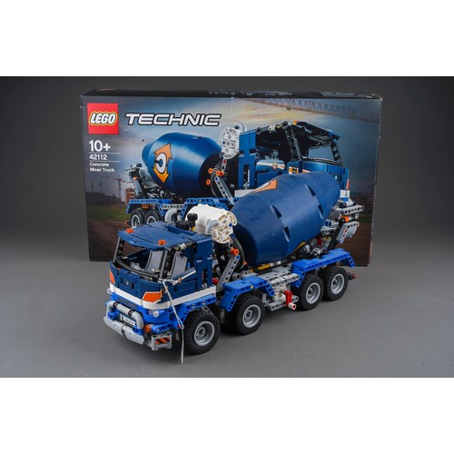 606 - LEGO Technic Concrete Mixer Truck 42112, constructed, with box and instructions, appears complete bu... 