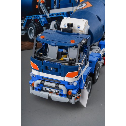 606 - LEGO Technic Concrete Mixer Truck 42112, constructed, with box and instructions, appears complete bu... 