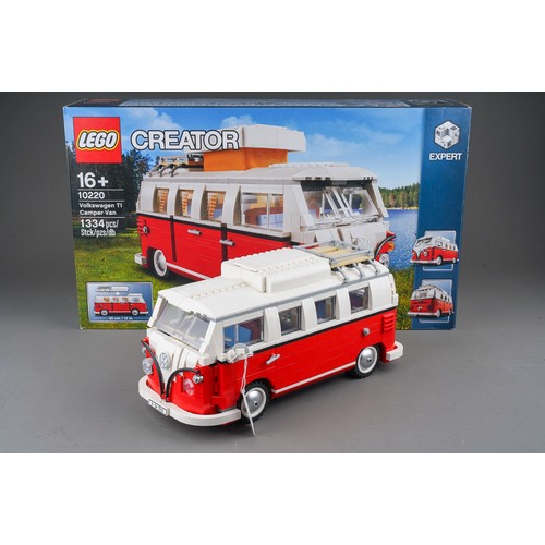 609 - Lego Creator Volkswagon T1 Camper Van 10220, constructed with box and instructions, appears complete... 