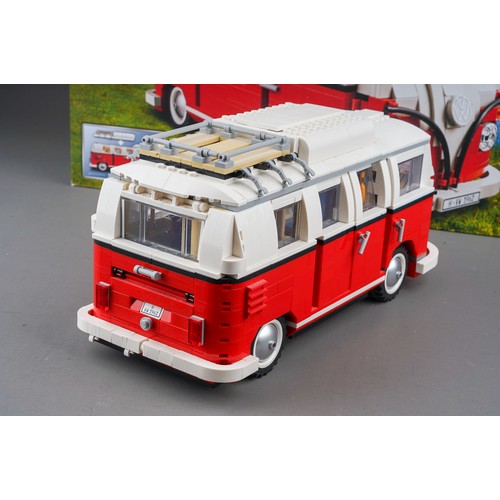 609 - Lego Creator Volkswagon T1 Camper Van 10220, constructed with box and instructions, appears complete... 