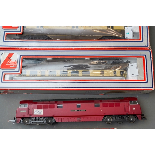 616 - Assorted 00 gauge Lima locomotives to include: 205133 MWG, Express Parcels; 305313W , 205143 MGW and... 