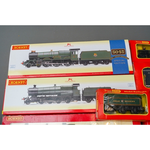 618 - Assorted Hornby OO gauge locomotives and tenders to include: R3301 BR 4-6-0 Castle Class 