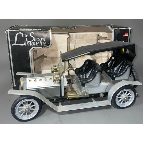 634 - A Mamod SA 1L Live Steam Four Seater Limousine, grey & black, with original box with inner packaging... 