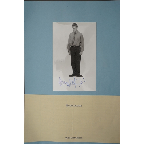 653 - Autographs, a folder containing approximately one hundred signed publicity cards, photographs and le... 