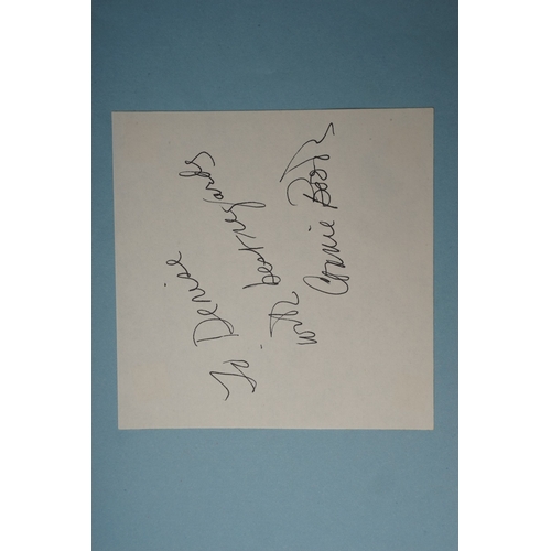 653 - Autographs, a folder containing approximately one hundred signed publicity cards, photographs and le... 