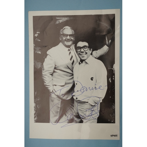 653 - Autographs, a folder containing approximately one hundred signed publicity cards, photographs and le... 