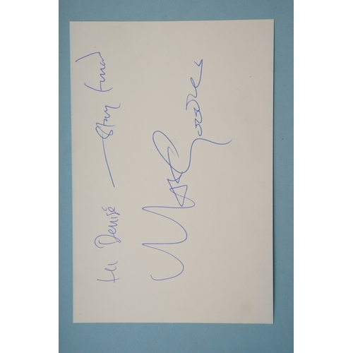 655 - Autographs, a folder containing over eighty signed publicity photos, letters, magazines or scraps of... 