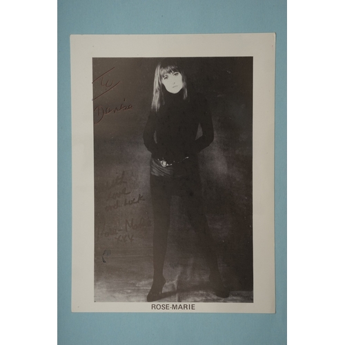 655 - Autographs, a folder containing over eighty signed publicity photos, letters, magazines or scraps of... 