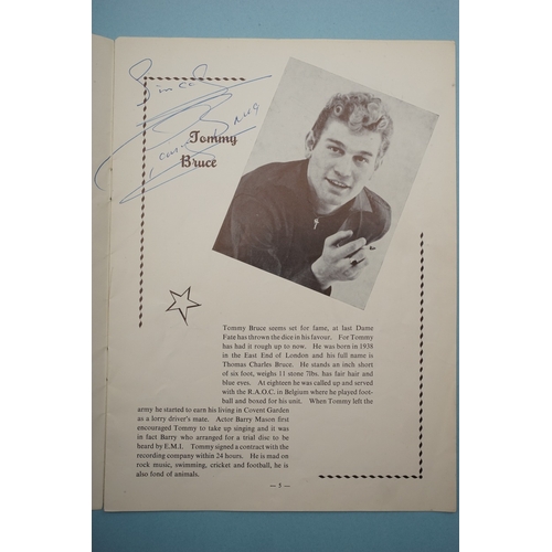 655 - Autographs, a folder containing over eighty signed publicity photos, letters, magazines or scraps of... 