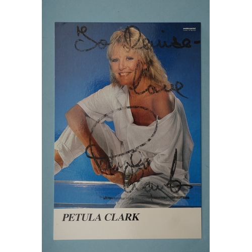 655 - Autographs, a folder containing over eighty signed publicity photos, letters, magazines or scraps of... 