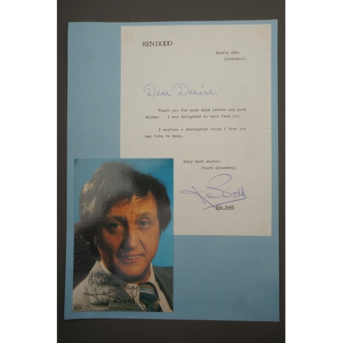 656 - Autographs, a folder containing approximately seventy five signed publicity photographs and letters,... 