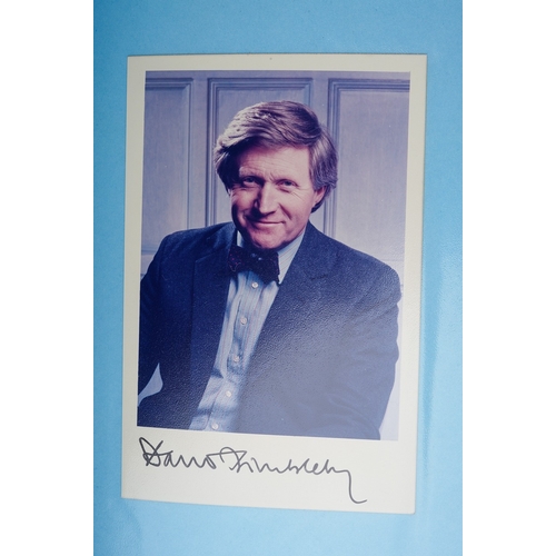 657 - Autographs, TV presenters, a folder containing one hundred and thirty signed publicity photos, lette... 