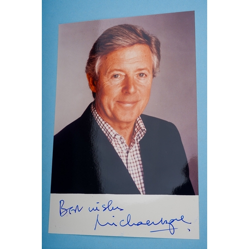 657 - Autographs, TV presenters, a folder containing one hundred and thirty signed publicity photos, lette... 