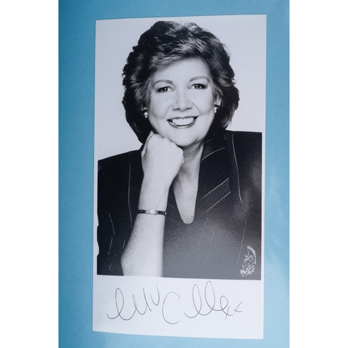 657 - Autographs, TV presenters, a folder containing one hundred and thirty signed publicity photos, lette... 