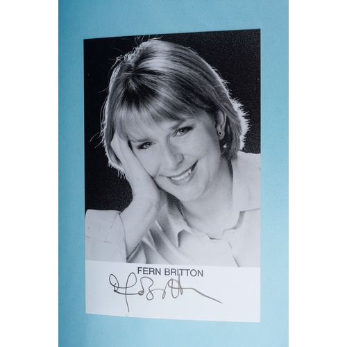 657 - Autographs, TV presenters, a folder containing one hundred and thirty signed publicity photos, lette... 