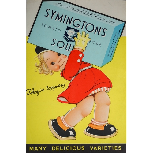 692 - A collection of Symingtons soup / jellies/ etc Advertising labels and posters.