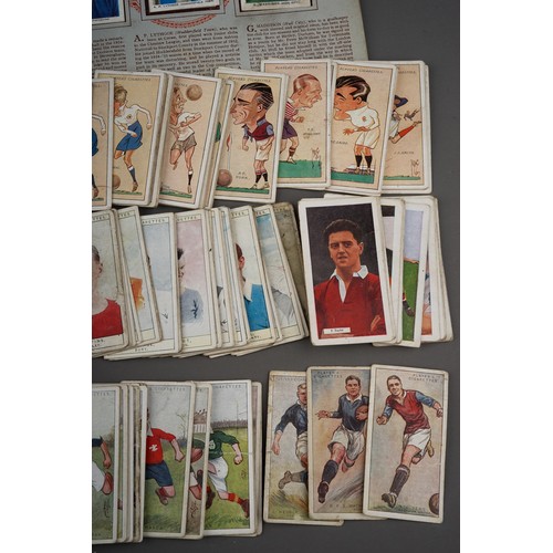 697 - Football: 38 vintage A & BC Footballers 1961 black and white signed cards, blank backs together with... 