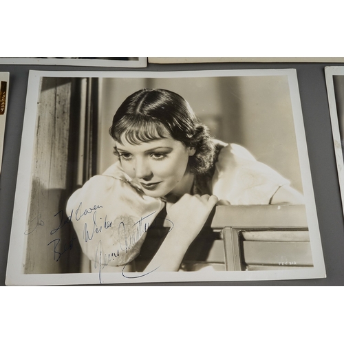 701 - A collection of seven mid 20th century black and white autographed photographs, including Jessie Mat... 