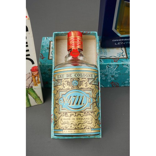 707 - Five bottles of vintage scented products, comprising a boxed bottle of No.4711 Cologne and another u... 