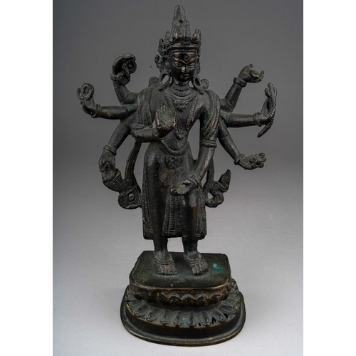 776 - 19th Century cast bronze figure of Shiva, approx 20 cm tall