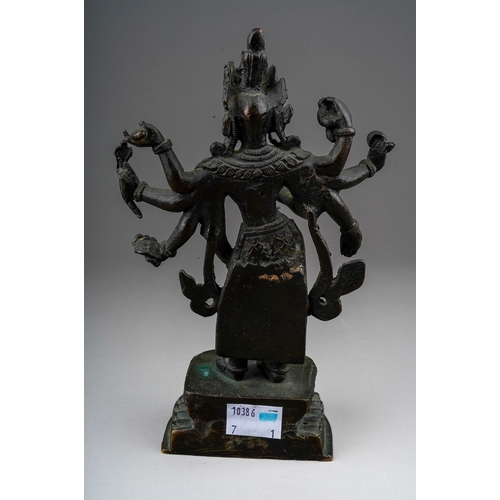 776 - 19th Century cast bronze figure of Shiva, approx 20 cm tall