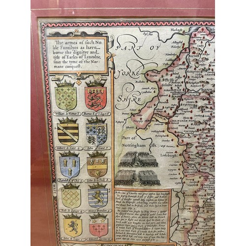 802 - Lincolnshire: Speed (John), The Countie and Citie of Lyncolne Described with the Armes of Them That ... 