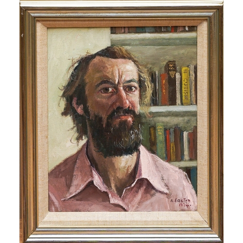 819 - Arthur Easton (British, b.1939)
Self Portrait
oil on canvas, 36.5 x 29cm 
signed and dated 1974, fra... 