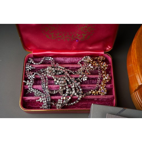 237 - Costume jewellery including, earrings, watches, necklaces, chains, brooches, rings, Swarovski, etc