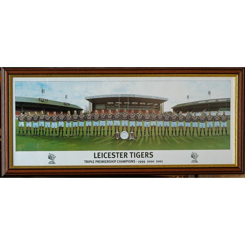 741 - Large collection of Leicester Tigers signed prints and photographs including 4 of Martin Johnson, al... 