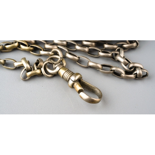 64 - White metal yard chain. Total length 6ft. gross weight 36.3 g