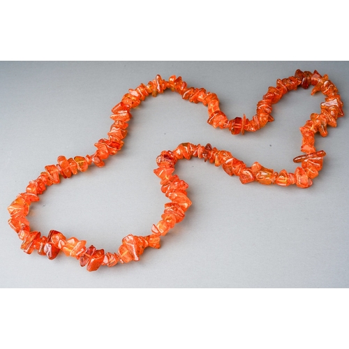 81 - Amber necklace of chip form