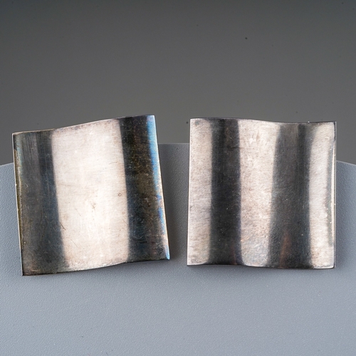 159 - A pair of Georg Jensen Danish silver clip on earrings. Stamped 925 S, Georg Jensen432 ND