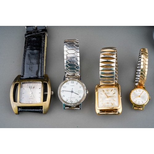 223 - Collection of watches including vintage Newmark wrist watch, Magno pocket watches, Bentima wrist wat... 