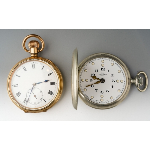 231 - 2 pocket watches to include a gold plated Swiss pocket watch 