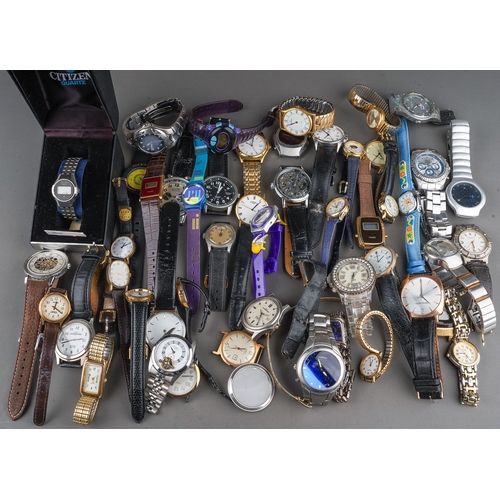 236 - Large collection of watches for parts to include Rotary, Timex, Fossil, Titan etc ( 1 box)