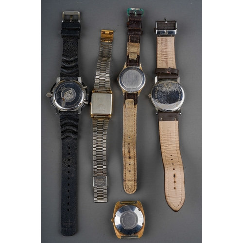 244 - Assorted Gentlemen's wrist watches to include: Coin Watch, Smiths; Seiko quatrz Diver's watch; Seiko... 