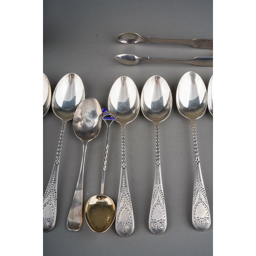 265 - A set of six George IV silver bright cut engraved teaspoons, hallmarked by Williams Eley and Fearn, ... 