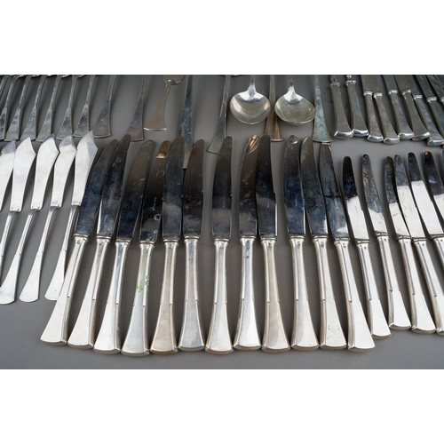 270 - An early 20th Century Austrian 800 standard post 1922 silver twelve place flatware service to includ... 