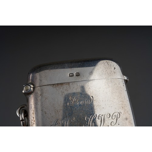 294 - A group of early 20th Century silver to include: engraved cigarette case, gilt interior, hallmarked ... 