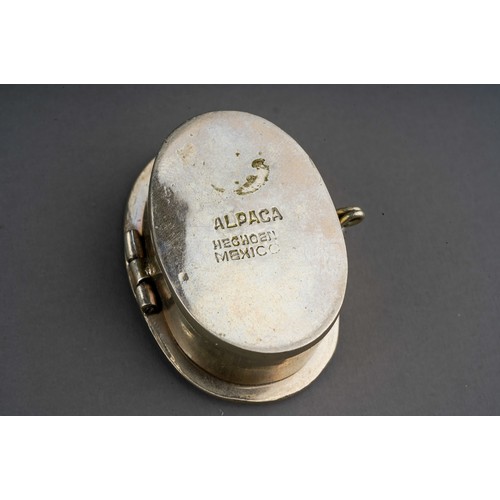 296 - An Art Nouveau silver mounted oval brush, the cover embossed with flowers, hallmarked by William Com... 