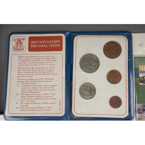 313 - Coin collection to include British coinage  and mother of pearl card case etc.