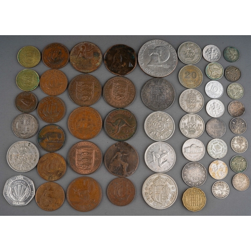 328 - A small collection of 19th and 20th century British and Worldwide coins, including a USA 1976 $1 dol... 