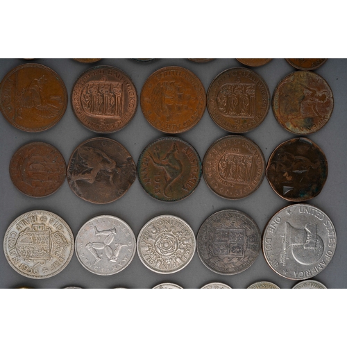 328 - A small collection of 19th and 20th century British and Worldwide coins, including a USA 1976 $1 dol... 