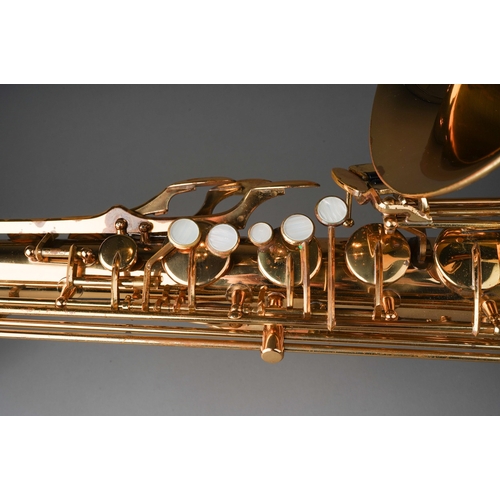 363 - A cased Buffet Evette Crampon brass alto saxophone, serial no.803473 R.O.C., areas of tarnish rust i... 