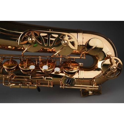 363 - A cased Buffet Evette Crampon brass alto saxophone, serial no.803473 R.O.C., areas of tarnish rust i... 